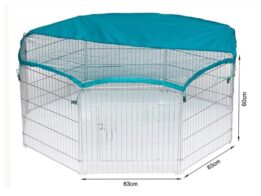 Wire Pet Playpen with waterproof polyester cloth 8 panels size 63x 60cm 06-0114 gmtpet.ltd