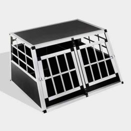 Aluminum Dog cage Small Double Door Dog cage 65a 89cm 06-0770 gmtpet.ltd