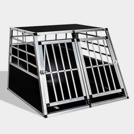 Aluminum Large Double Door Dog cage 65a 06-0773 gmtpet.ltd