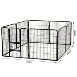 80cm Large Custom Pet Wire Playpen Outdoor Dog Kennel Metal Dog Fence 06-0125 gmtpet.ltd