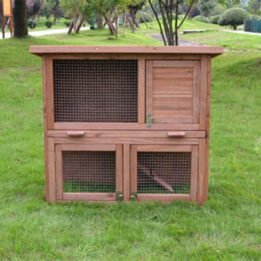 Wholesale Large Wooden Rabbit Cage Outdoor Two Layers Pet House 145x 45x 84cm 08-0027 gmtpet.ltd
