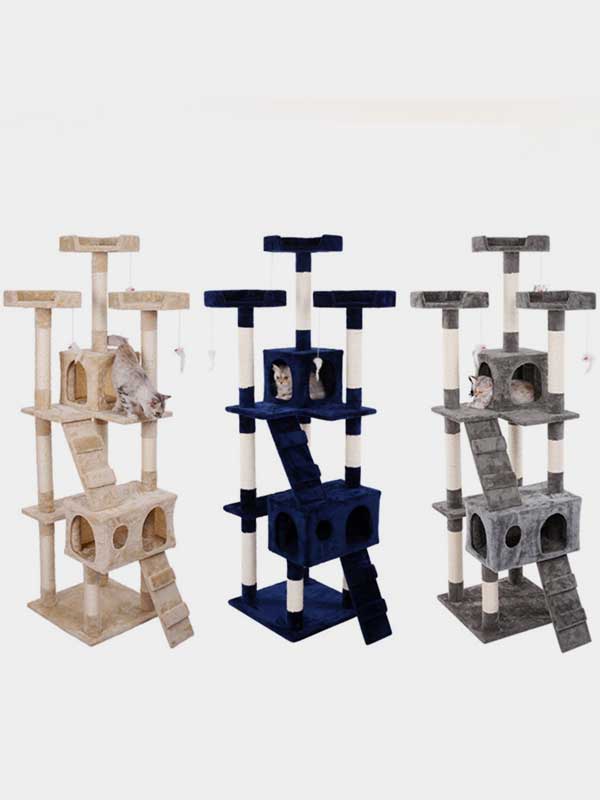 Fábrica de árvore de gato de madeira $ 23,28 Plataforma OEM Coluna de sisal Estrutura de escalada para gato 06-1171 gmtpet.ltd