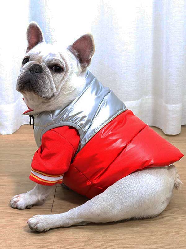 GMTPET White duck down filling pug dog clothes fat dog winter clothes thickened winter dog clothes warm method bucket cotton coat down jacket 107-222035