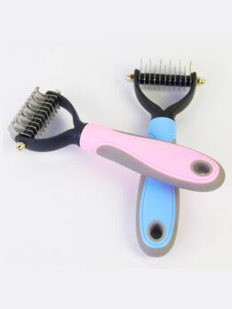 Wholesale OEM & ODM Pet Comb Stainless Steel Double-sided open knot dog comb 124-235001 gmtpet.ltd