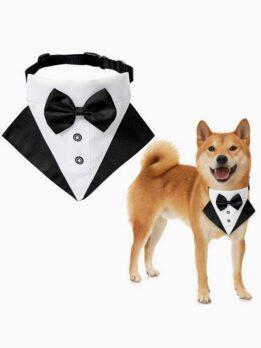 Wedding suit pet drool towel dog collar pet triangle towel pet bow tie wedding suit triangle towel 118-37007 www.gmtpet.ltd