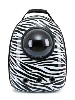 Zebra pattern upgraded side opening pet cat backpack 103-45025 gmtpet.ltd
