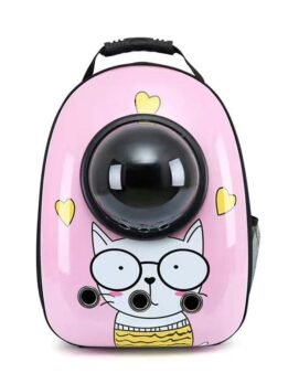 Pink Meow Miss Upgraded Side-Opening Pet Cat Backpack 103-45028 gmtpet.ltd