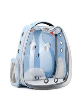 Light Blue Transparent Breathable Cat Backpack Pet Bag 103-45085 gmtpet.ltd