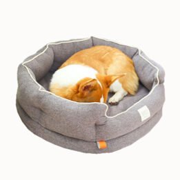 Winter Warm Washable Circular Dog Bed Sponge Comfy Sleeping Pet Bed gmtpet.ltd