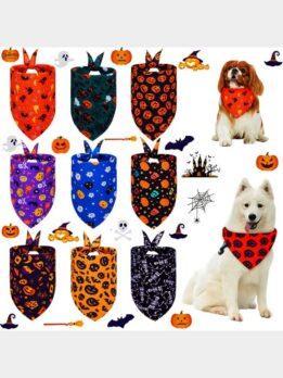 Halloween pet drool towel cat and dog scarf triangle towel pet supplies 118-37017 gmtpet.ltd